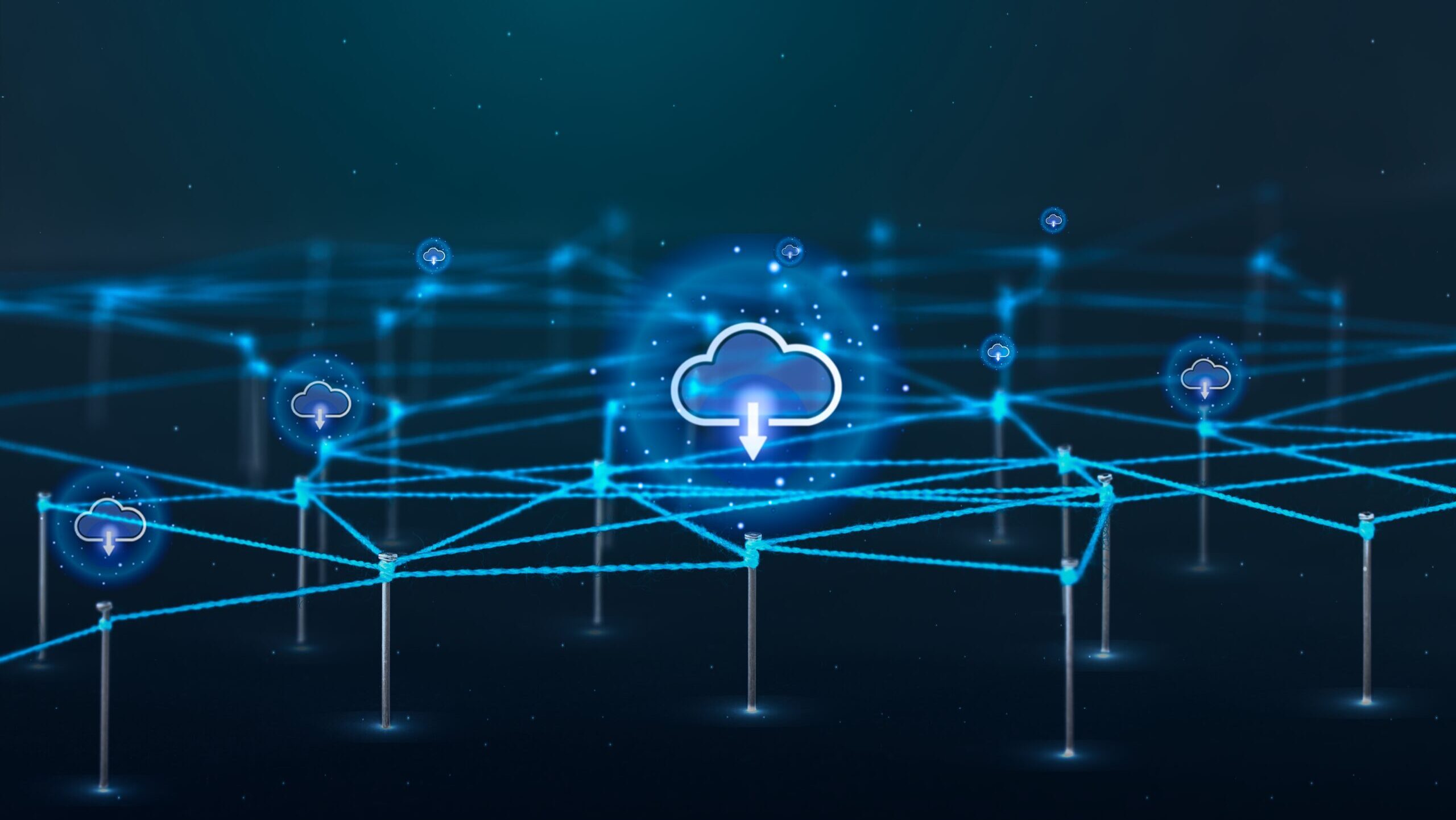 Cloud storage background, business network design